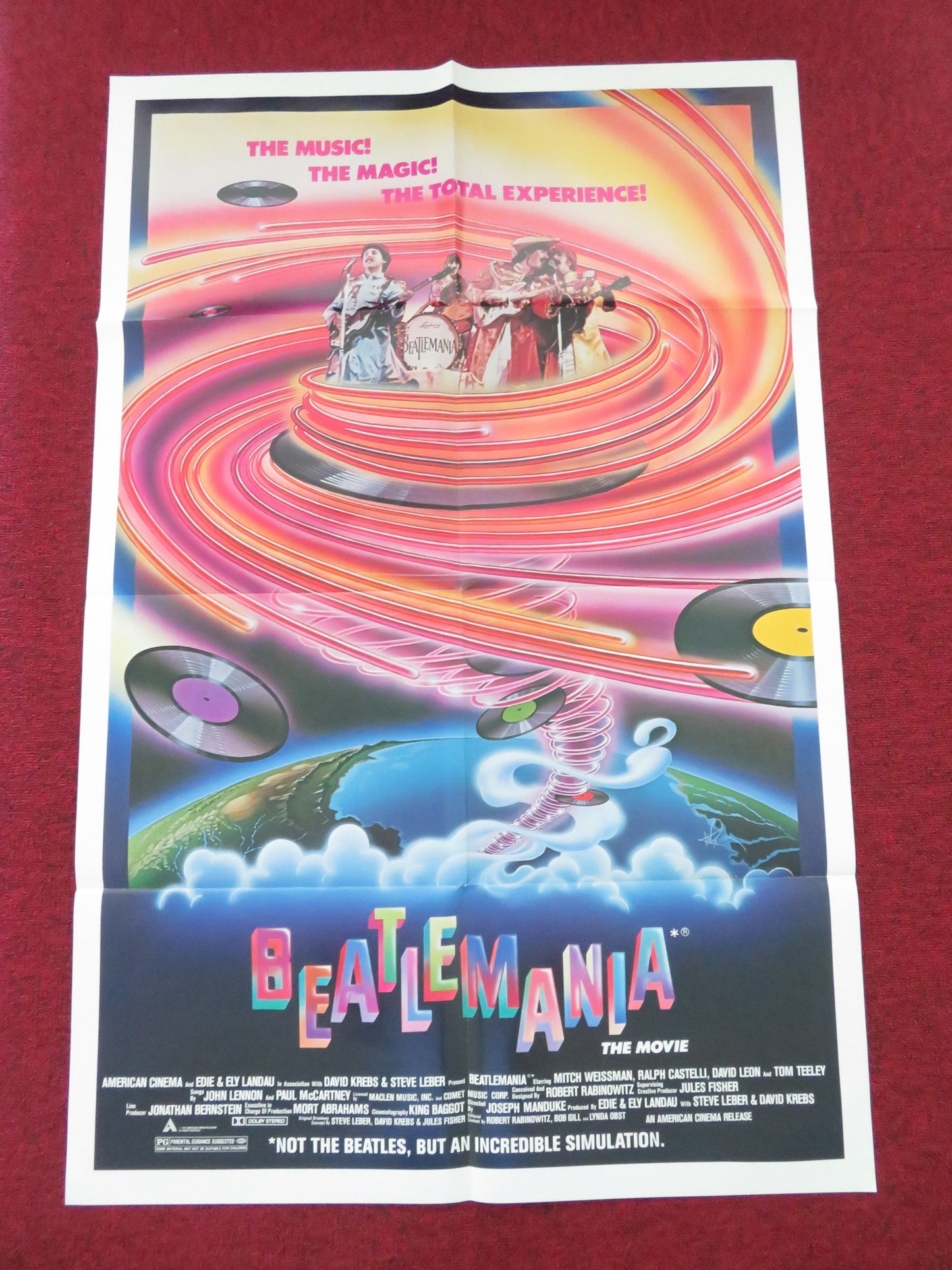 Beatlemania Folded US One Sheet Poster David Leon Mitch Weissman 1981