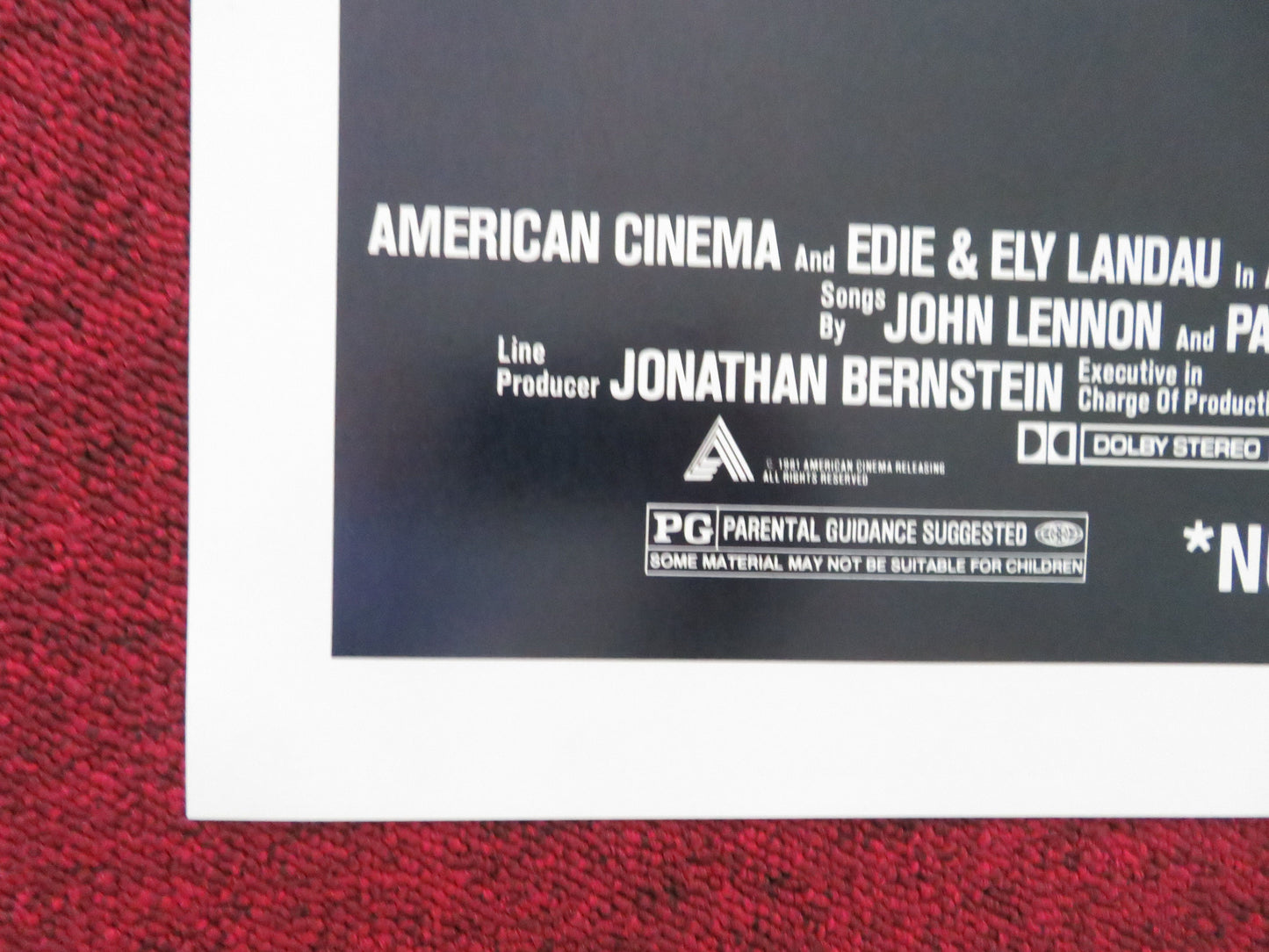 Beatlemania Folded US One Sheet Poster David Leon Mitch Weissman 1981