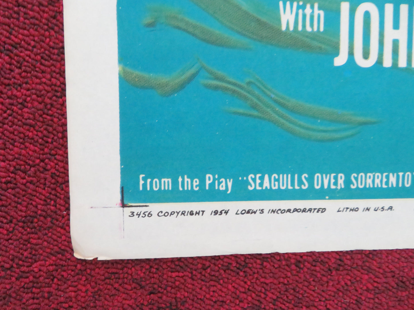 Crest of the Wave Folded US One Sheet Poster Gene Kelly John Justin 1954
