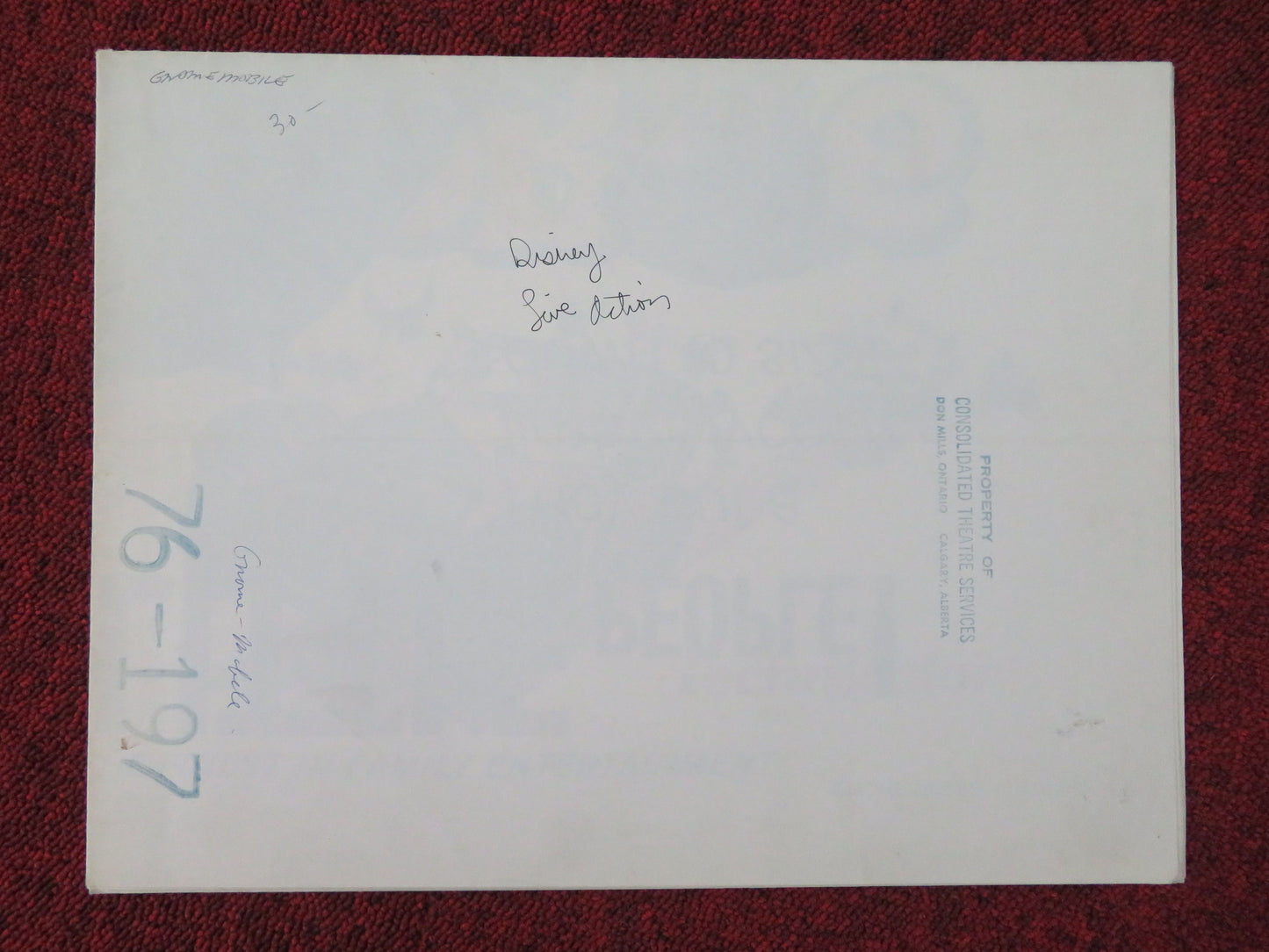 The Gnome Mobile Folded US One Sheet Poster Disney Brennan R1976