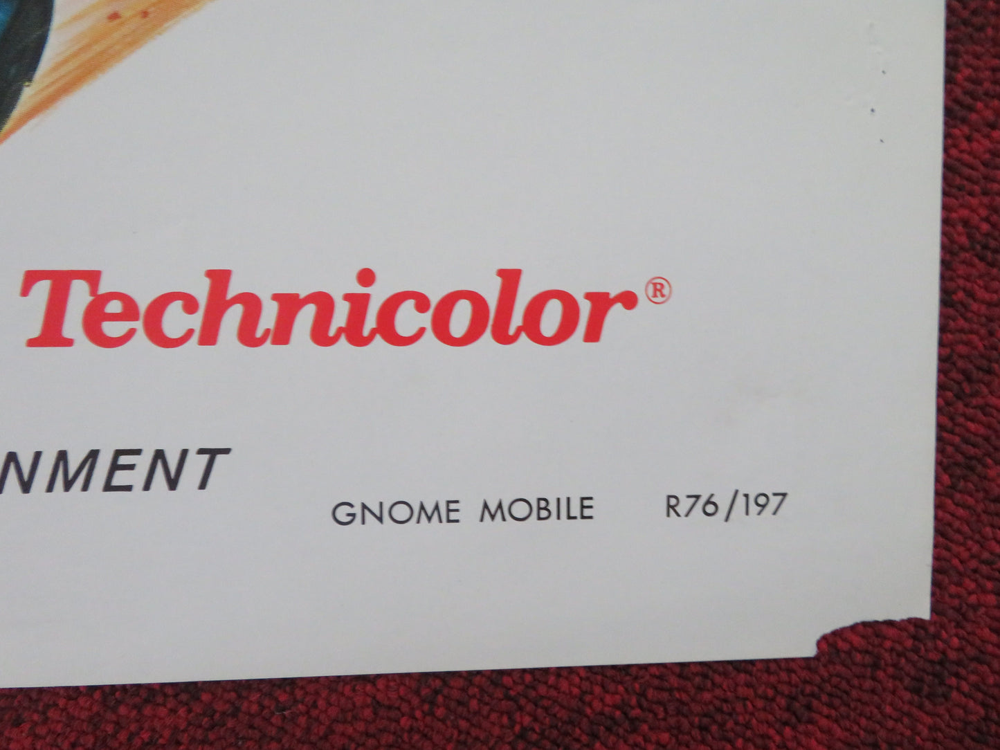 The Gnome Mobile Folded US One Sheet Poster Disney Brennan R1976