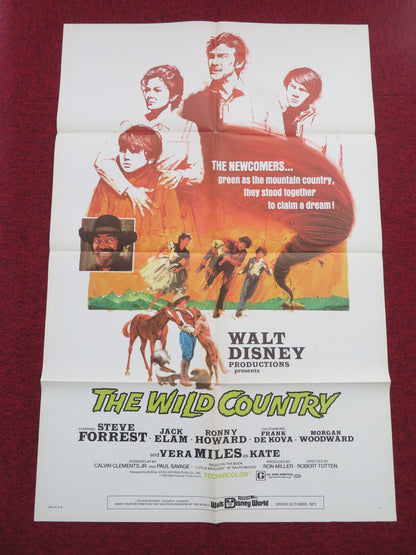 The Wild Country Folded US One Sheet Poster Disney Forrest Miles 1970