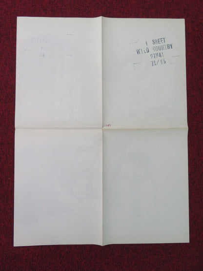 The Wild Country Folded US One Sheet Poster Disney Forrest Miles 1970