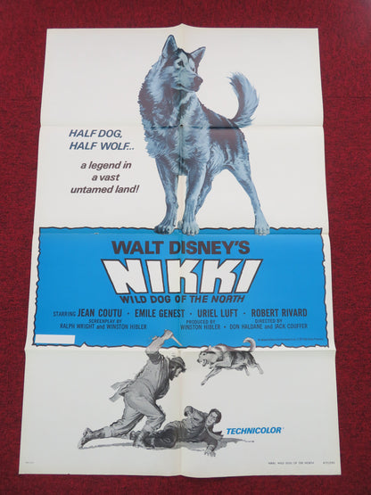 Nikki, Wild Dog of the North Folded US One Sheet Poster Jean Coutu R1972