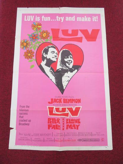 Luv Folded US One Sheet Poster Jack Lemmon Peter Falk 1967