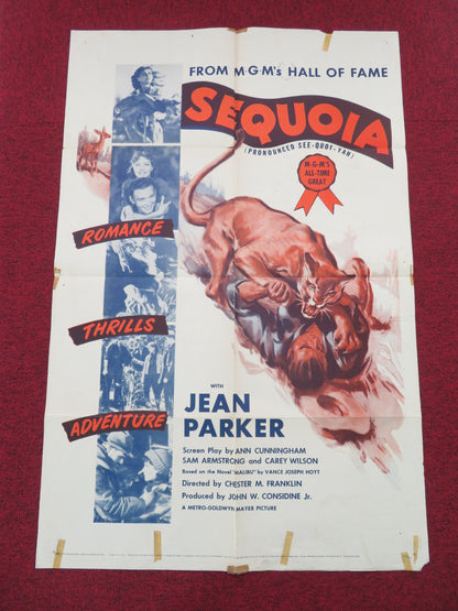 Sequoia Folded US One Sheet Poster Jean Parker Russell Hardie R1953