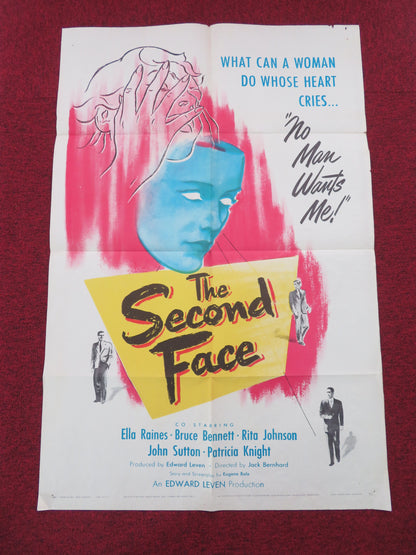 The Second Face Folded US One Sheet Poster Ella Raines Bruce Bennett 1950