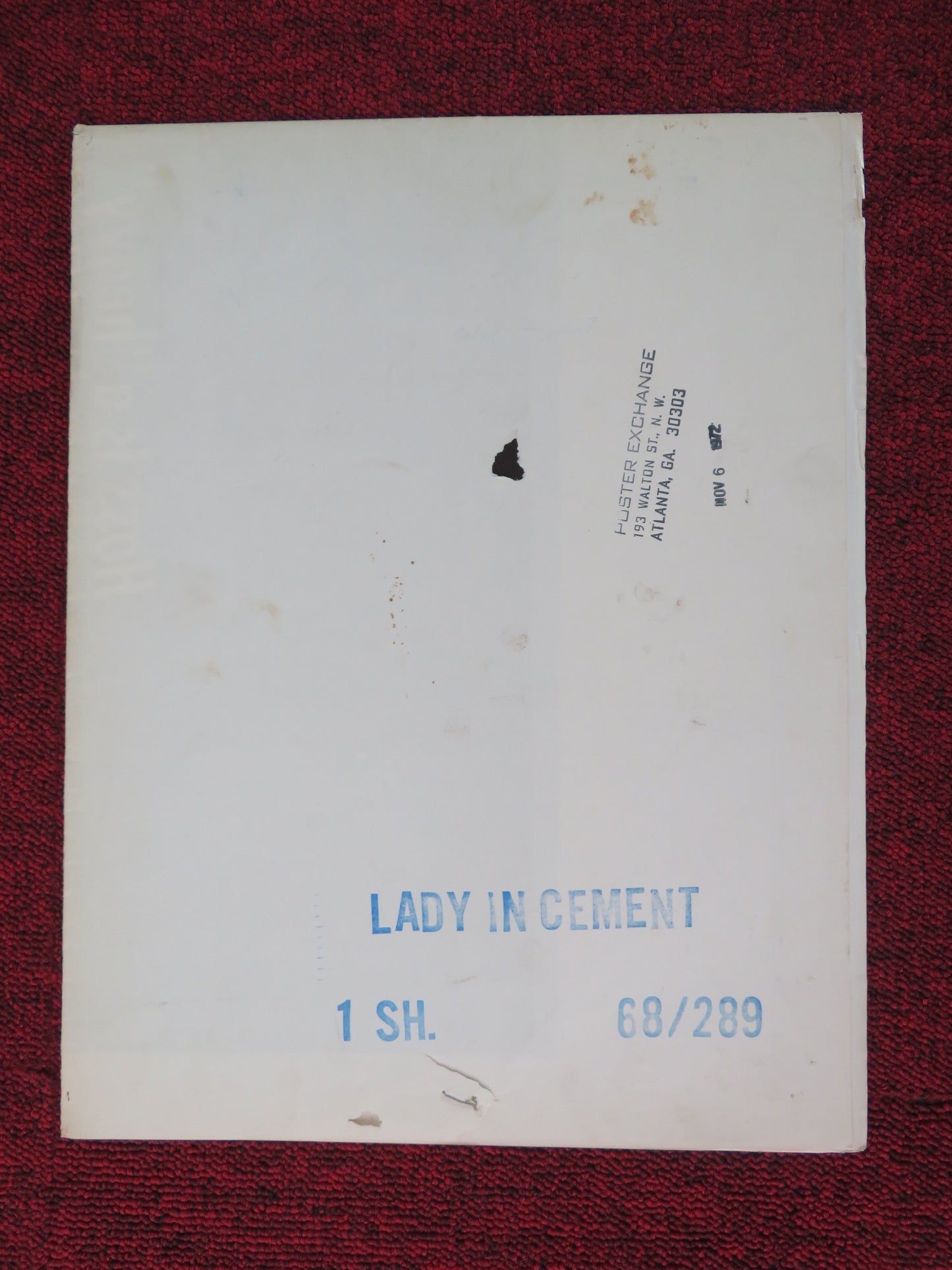 Lady in Cement Folded US One Sheet Poster Frank Sinatra Raquel Welch 1968