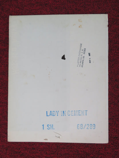 Lady in Cement Folded US One Sheet Poster Frank Sinatra Raquel Welch 1968