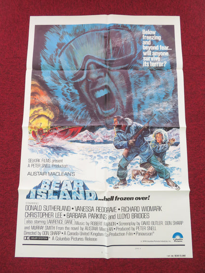 Bear Island Folded US One Sheet Poster Donald Sutherland Redgrave 1979