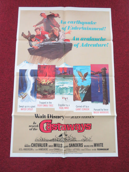 In Search of the Castaways Folded US One Sheet Poster Disney Mills R1970