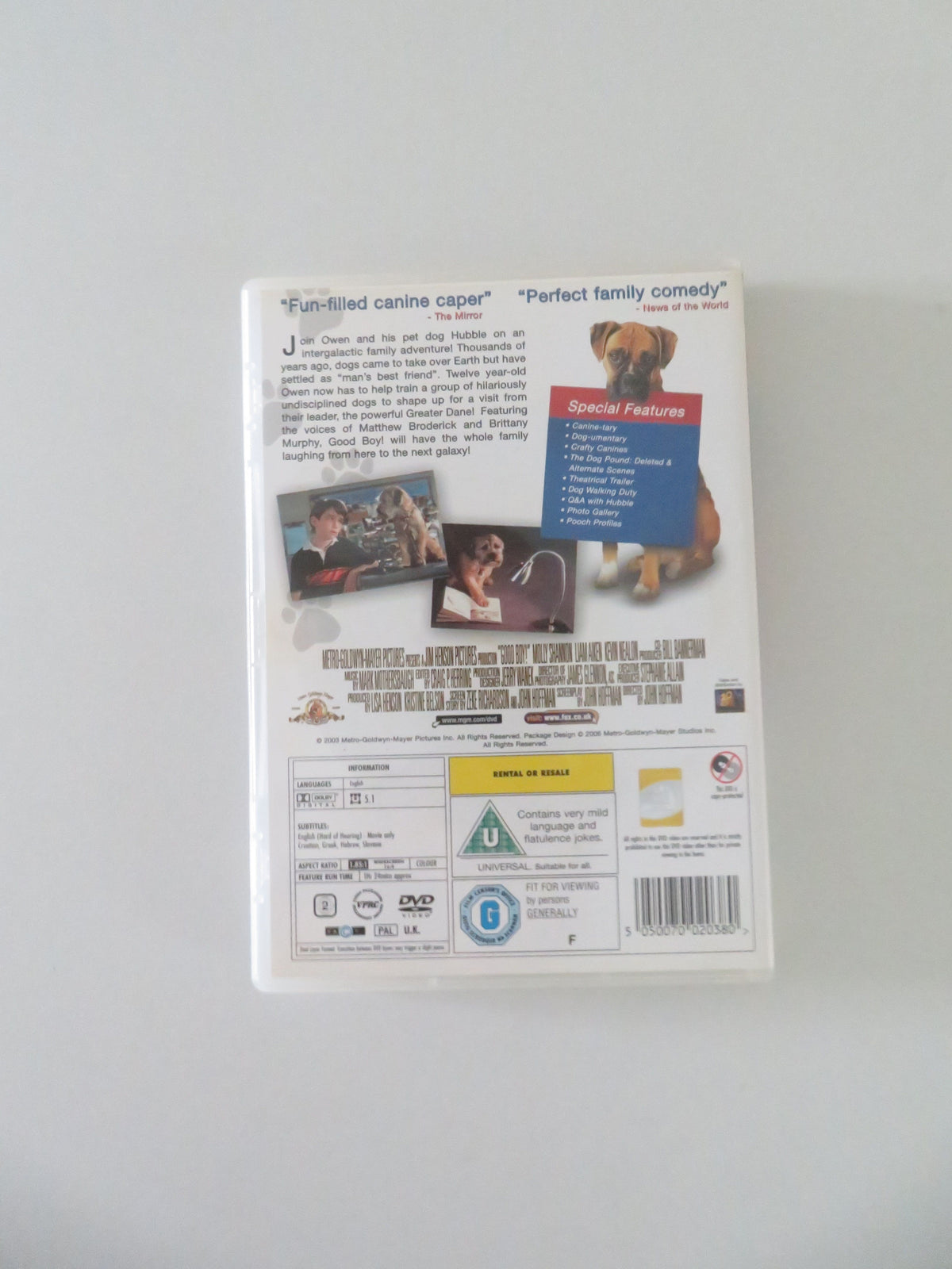 Good Boy! Collector's Edition (DVD) Liam Aiken Matthew Broderick 2003 Region 2
