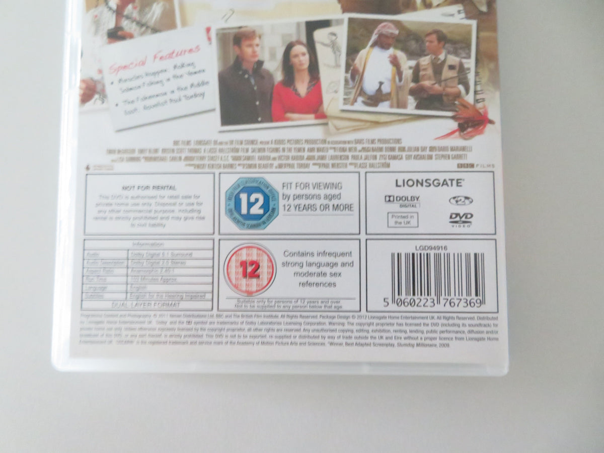 Salmon Fishing in the Yemen (DVD) Ewan McGregor Emily Blunt 2012 Region 2