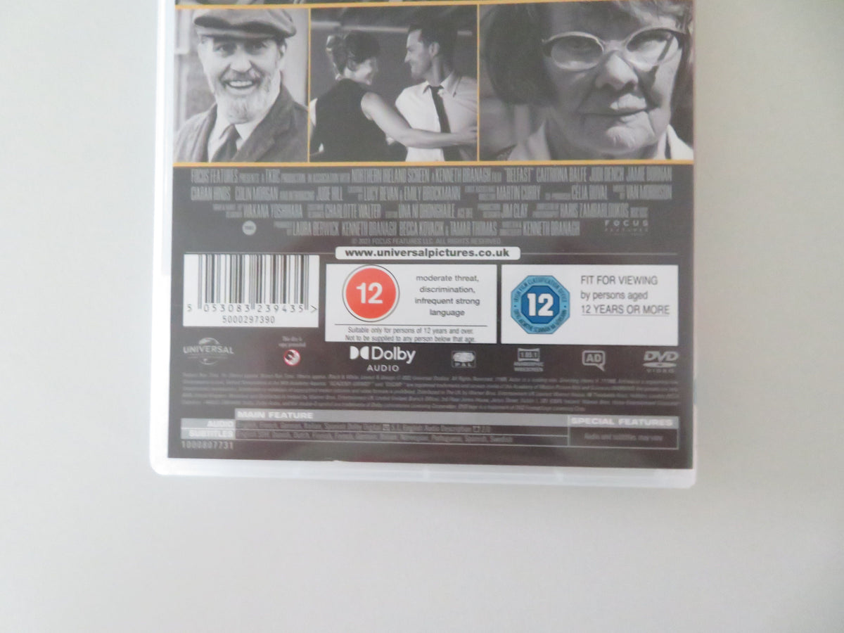 Belfast (DVD) Jude Hill Lewis McAskie Caitríona Balfe 2021 Region 2,4