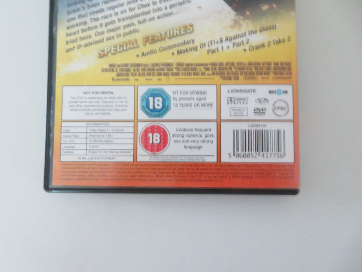 Crank 2: High Voltage (DVD) Jason Statham Amy Smart 2009 Region 2