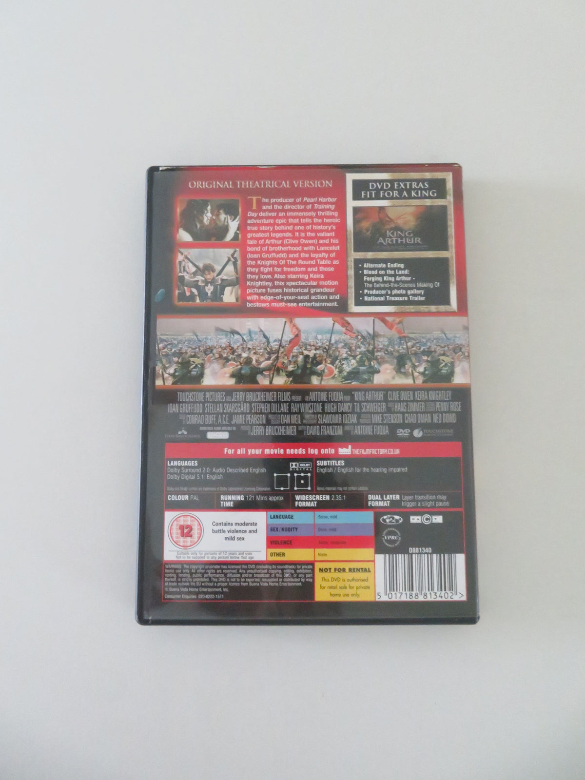 King Arthur - B (DVD) Clive Owen Stephen Dillane Keira Knightley 2004 Region 2