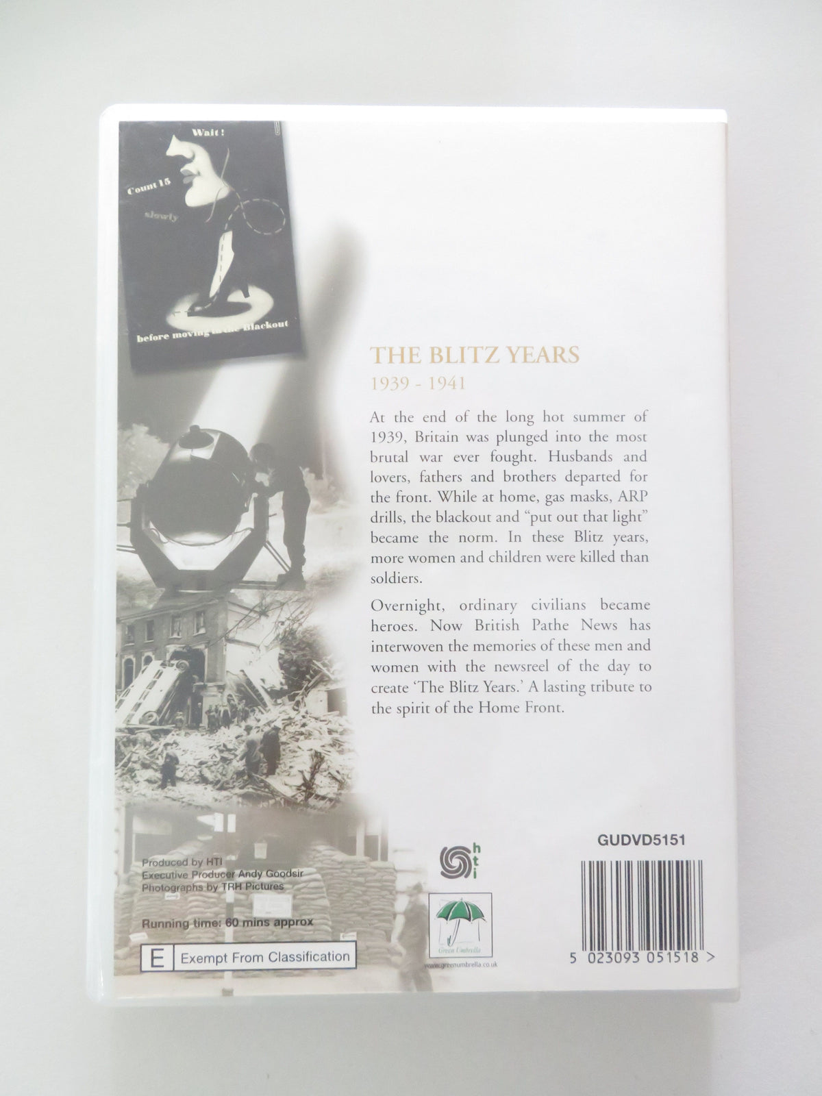 The Blitz Years: 1939 - 1941 - Britain at War (DVD) William Rushton 1995