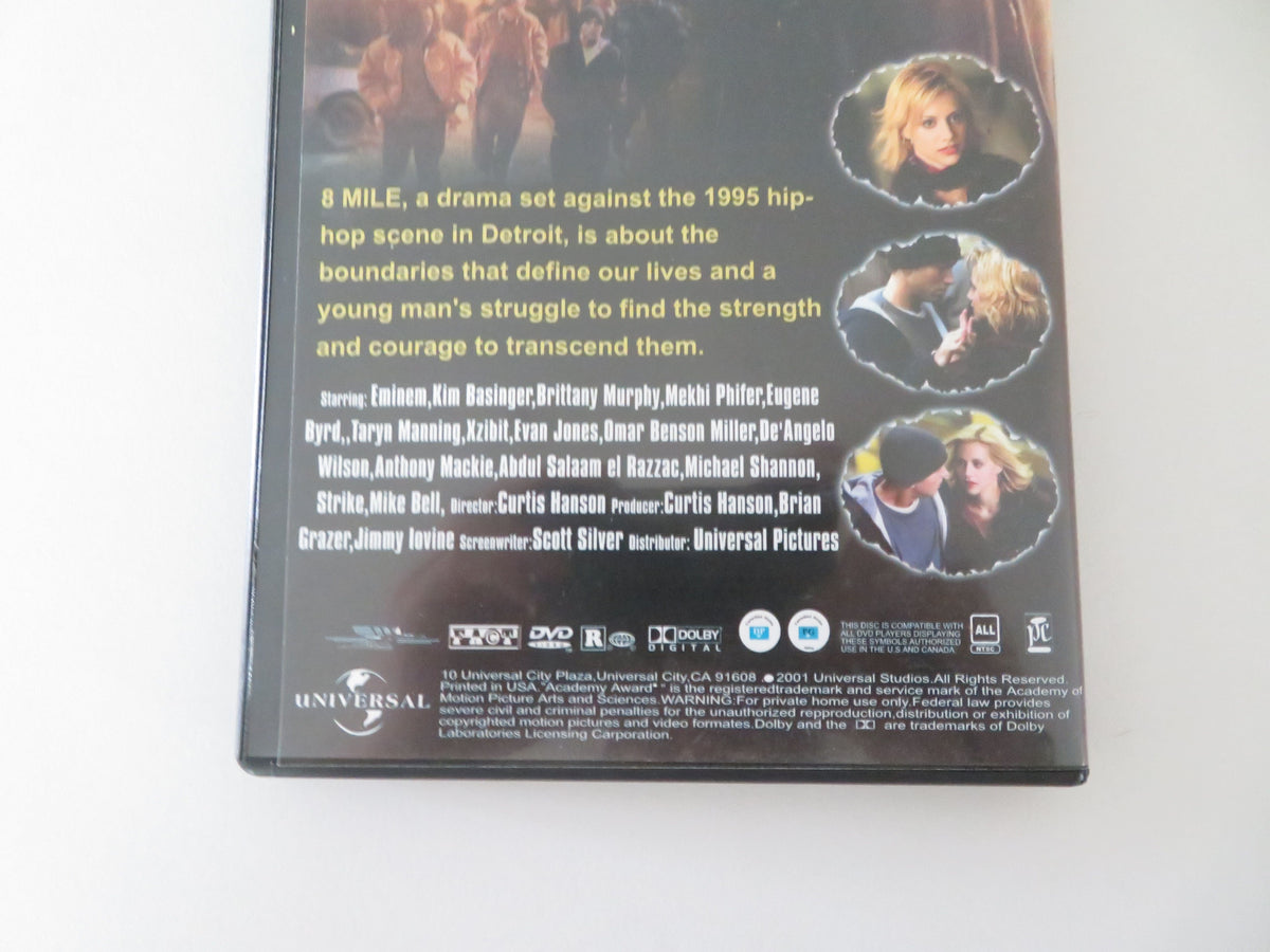 8 Mile - B (DVD) Eminem Brittany Murphy Kim Basinger 2002 Region All