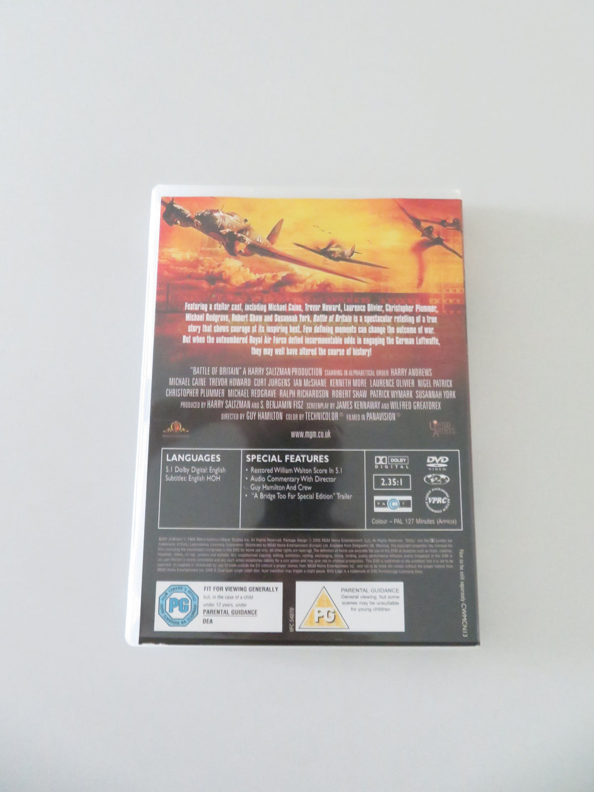 Battle of Britain - B (DVD) Michael Caine Trevor Howard 1969 Region 2