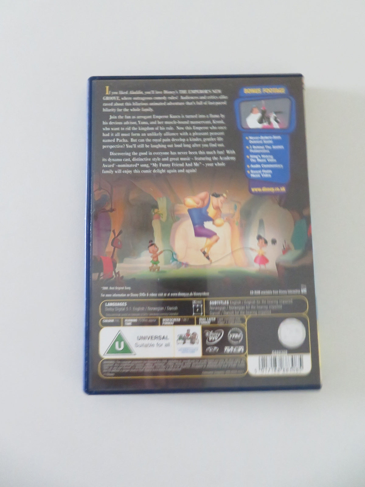 The Emperor's New Groove (DVD) Disney David Spade Eartha Kitt 2000 Region 2