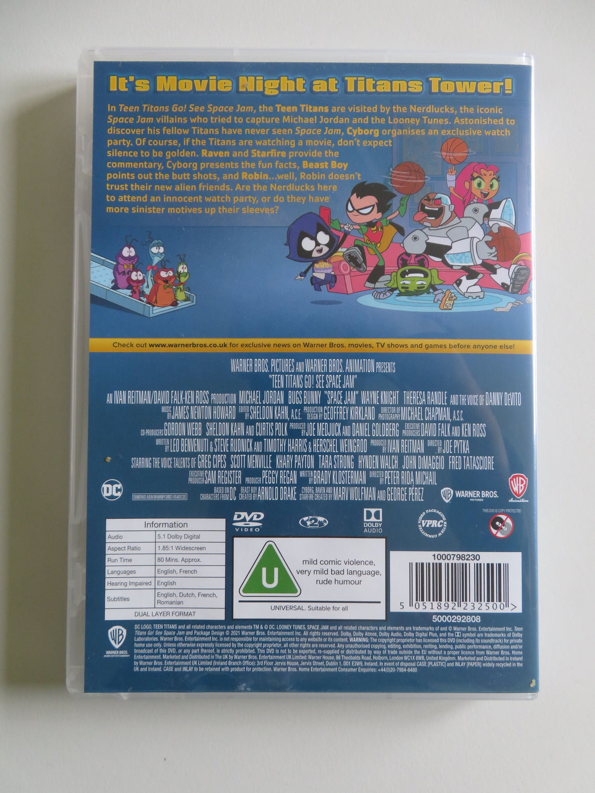 Teen Titans Go! See Space Jam (DVD) Greg Cipes Scott Menville 2021 Region 2
