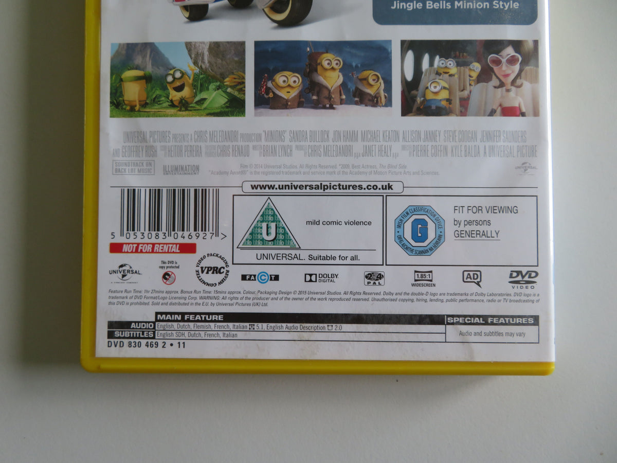 Minions (DVD) Sandra Bullock Jon Hamm Michael Keaton 2015 Region 2, 4
