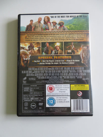 Jumanji: Welcome to the Jungle (DVD) Dwayne Johnson Jack Black 2017 Region 2