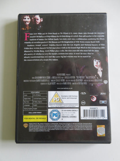 The Witches (DVD) Anjelica Huston Jane Horrocks Roald Dahl 1990 Region 2