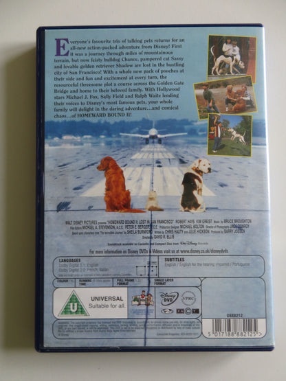 Homeward Bound II: Lost in San Francisco (DVD) Disney M. J. Fox 1996 Region 2