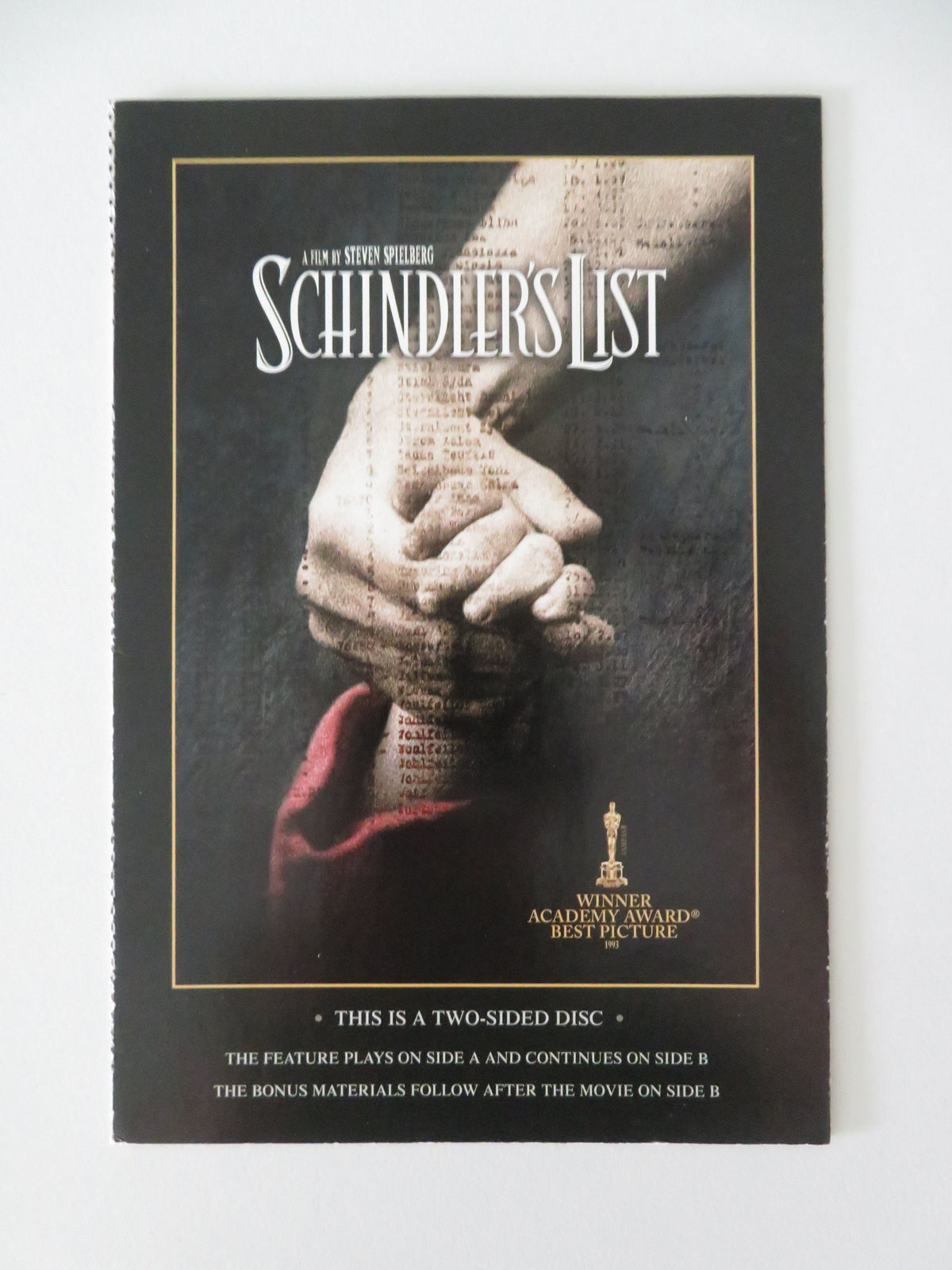 Schindler's List (DVD) Liam Neeson Ben Kingsley Ralph Fiennes 1993 Region 1