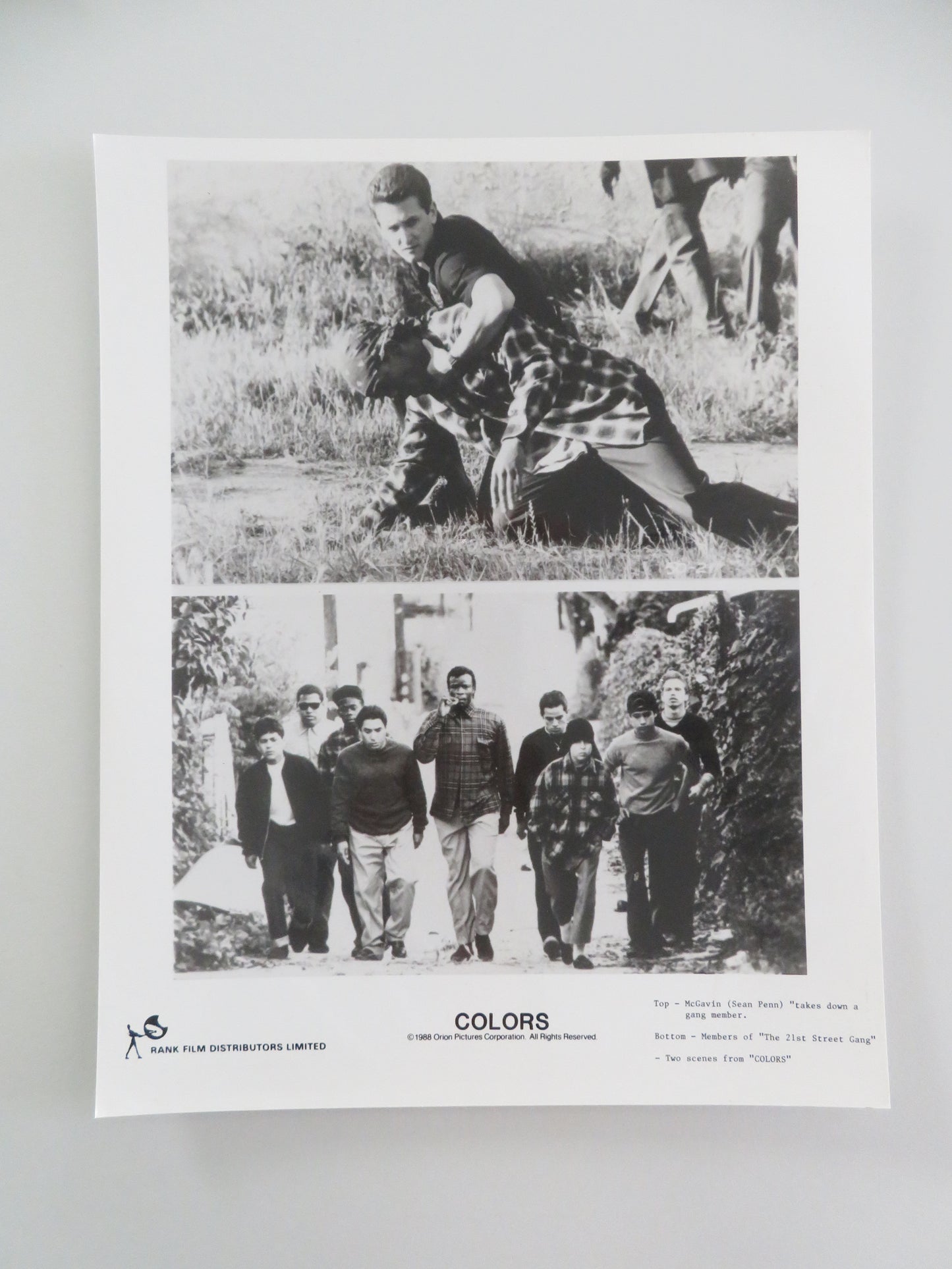 Colors - A Movie Still Photo Lot Of 7 Sean Penn, Robert Duvall 1988
