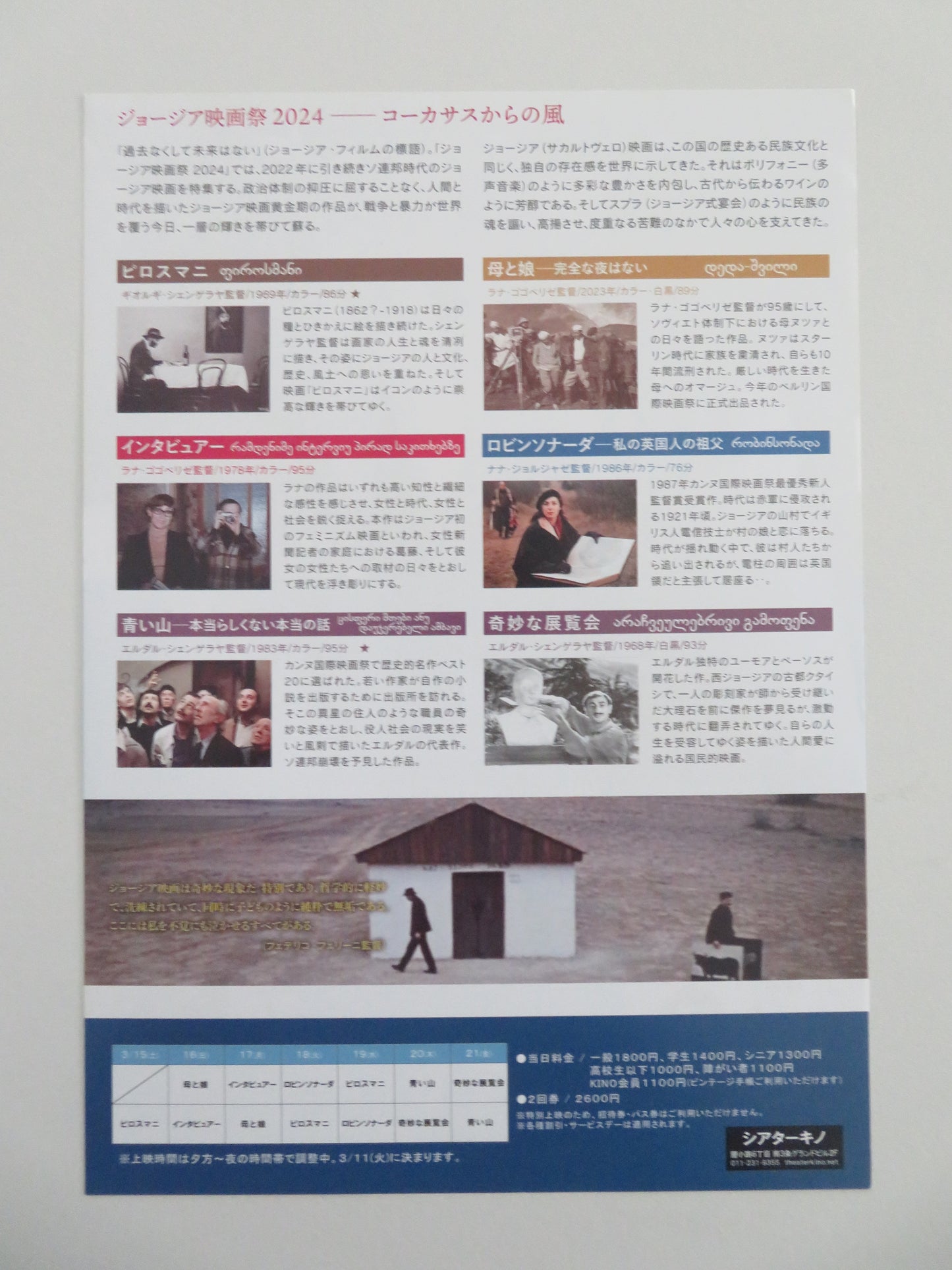 The 2024 Georgia Film Festival Japanese Chirashi (B5) Poster Varazi 2024