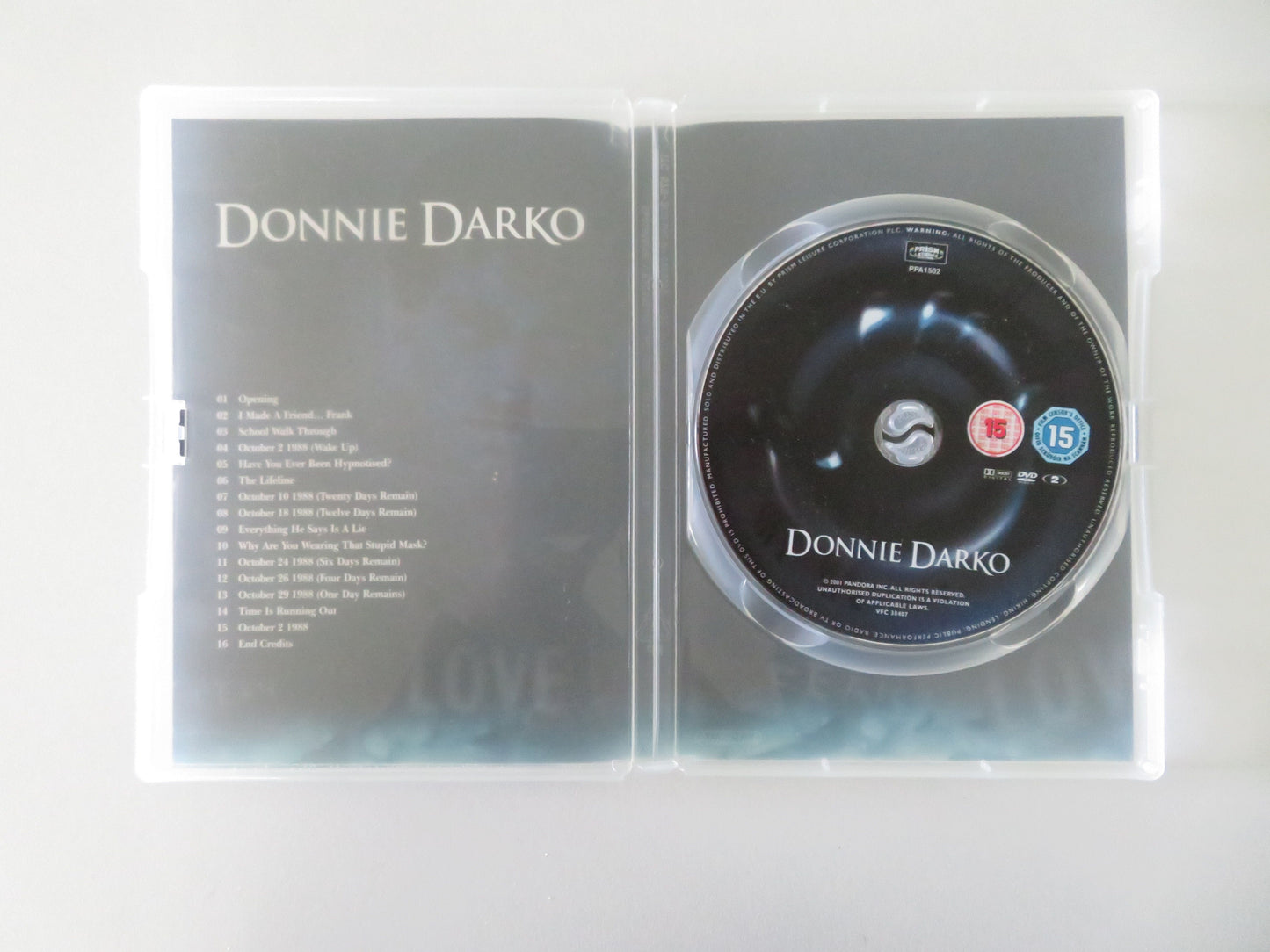Donnie Darko (DVD) Jake Gyllenhaal Patrick Swayze 2001 Region 2