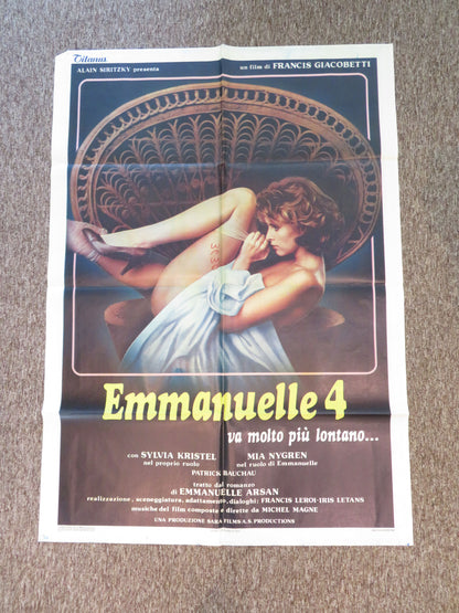 Emmanuelle 4 Italian 2 Foglio Poster Sylvia Kristel Mia Nygren 1984