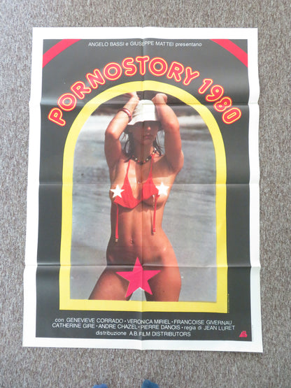 Pornostory 1980 Italian 2 Foglio Poster Genevieve Corrado Veronica Miriel 1979