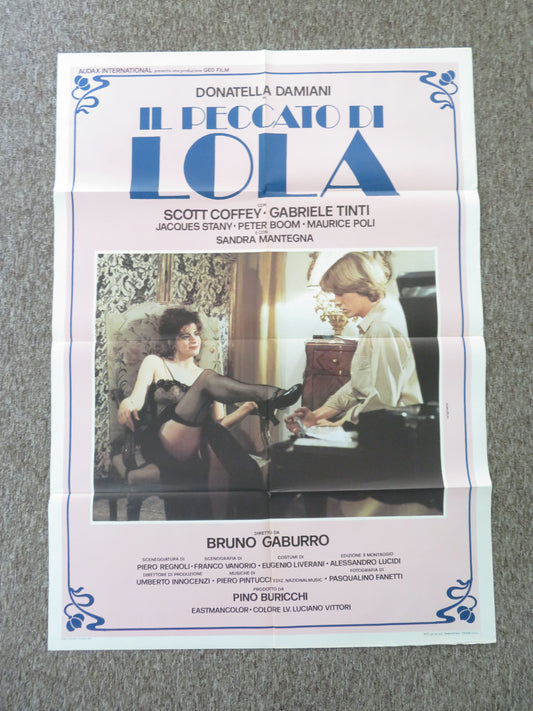 Lola's Secret Italian 2 Foglio Poster Donatella Damiani Scott Coffey 1984