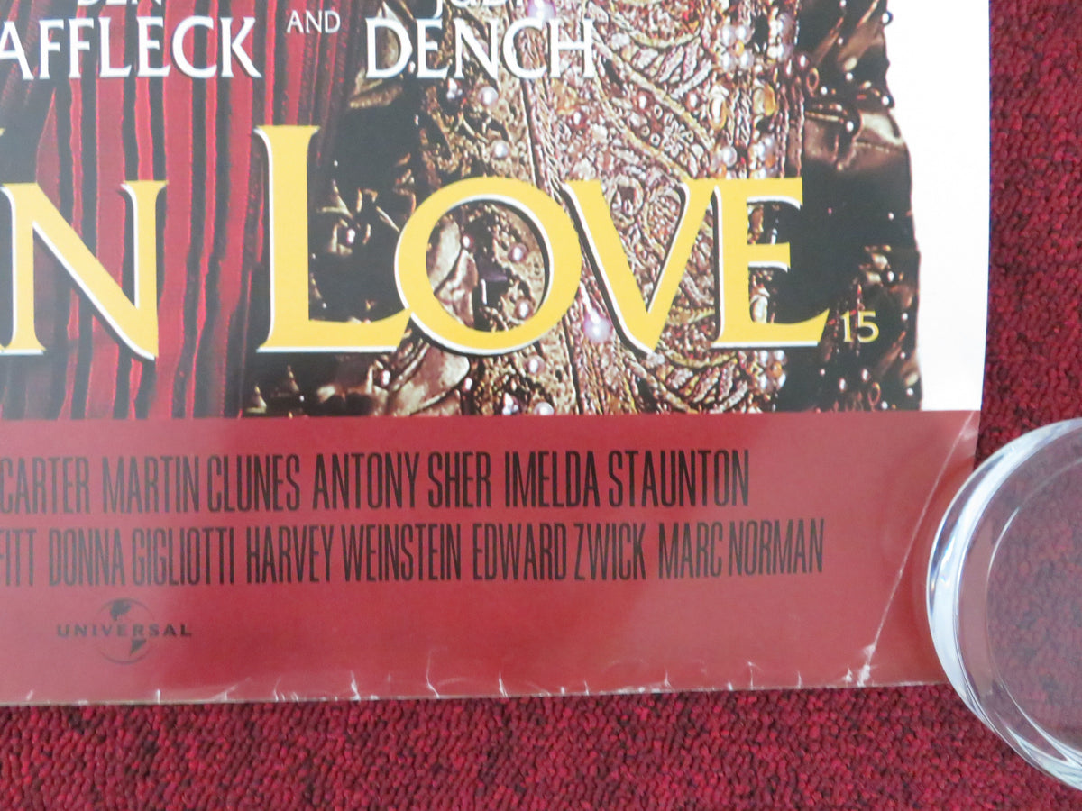 Shakespeare in Love UK Quad Rolled Poster Gwyneth Paltrow Joseph Fiennes 1998