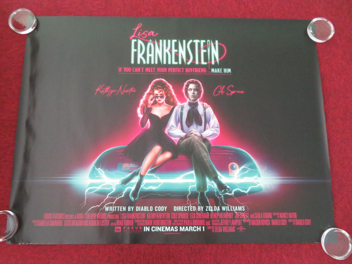 Lisa Frankenstein UK Quad Rolled Poster Kathryn Newton Liza Soberano 2024