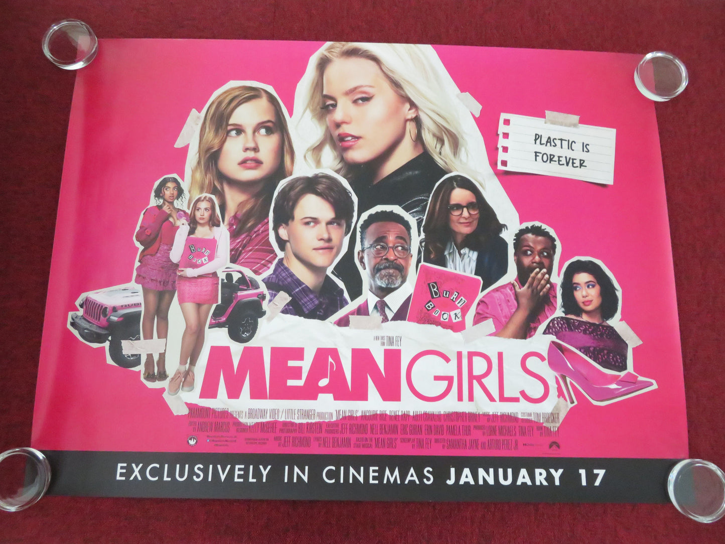 Mean Girls UK Quad Rolled Poster Angourie Rice Tina Fey 2024