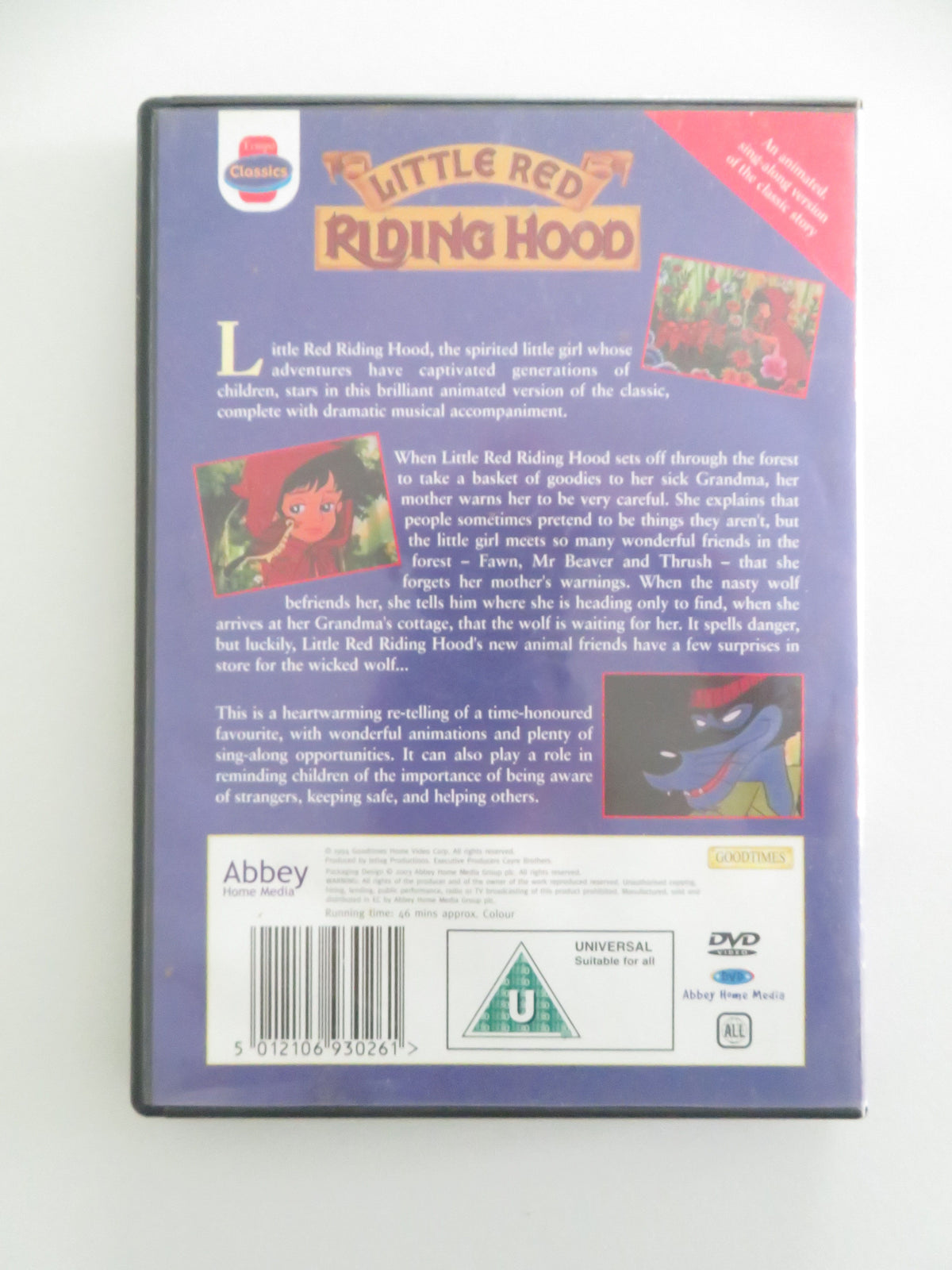 Little Red Riding Hood (DVD) Tony Ail Nathan Aswell 1995 Region All