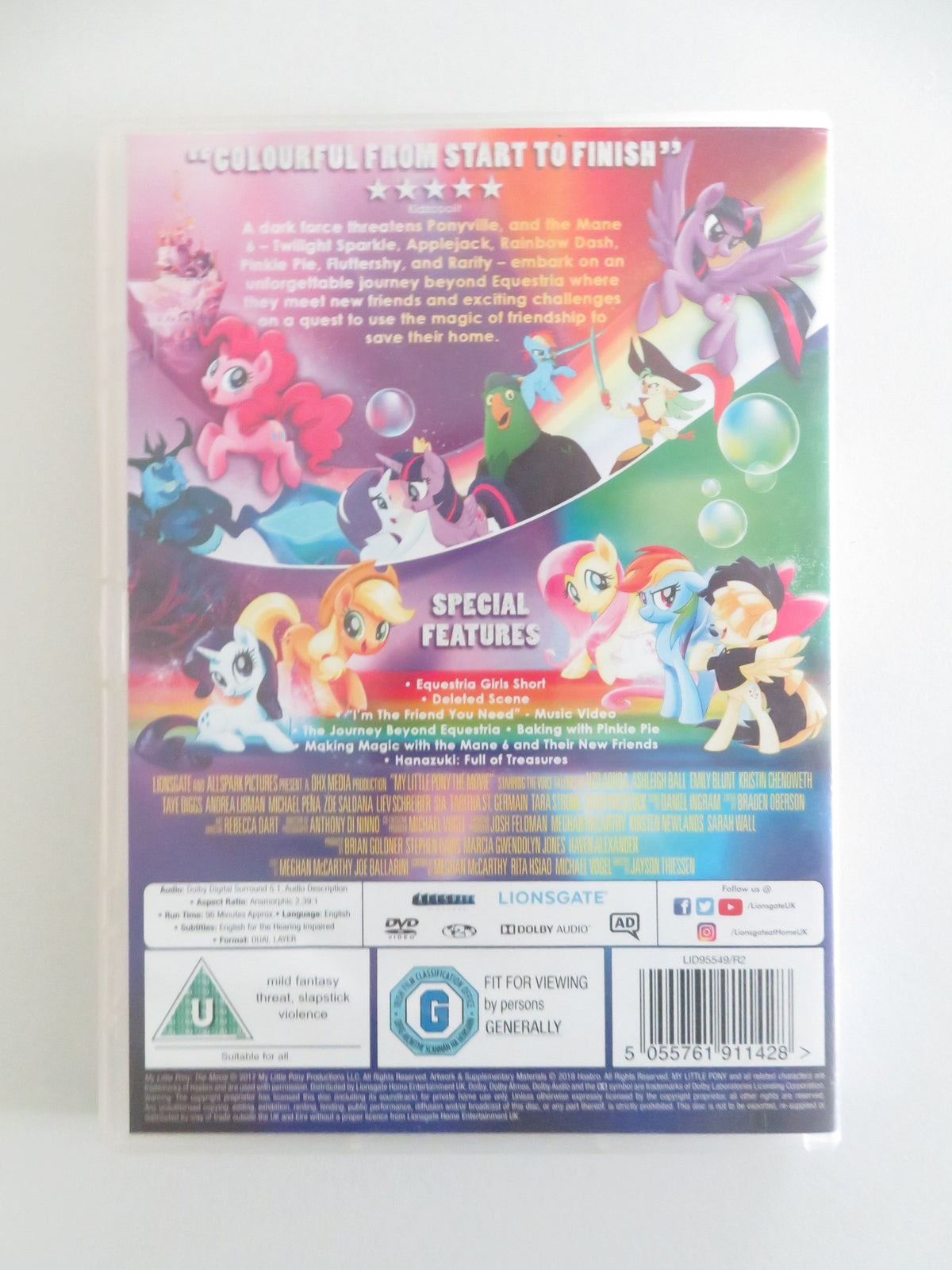 My Little Pony: The Movie (DVD) Emily Blunt Zoe Saldana 2017 Region 2