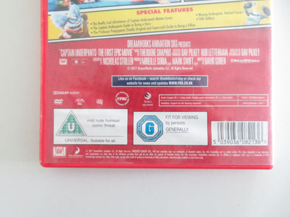 Captain Underpants: The First Epic Movie (DVD) Kevin Hart Ed Helms 2017 Region 2