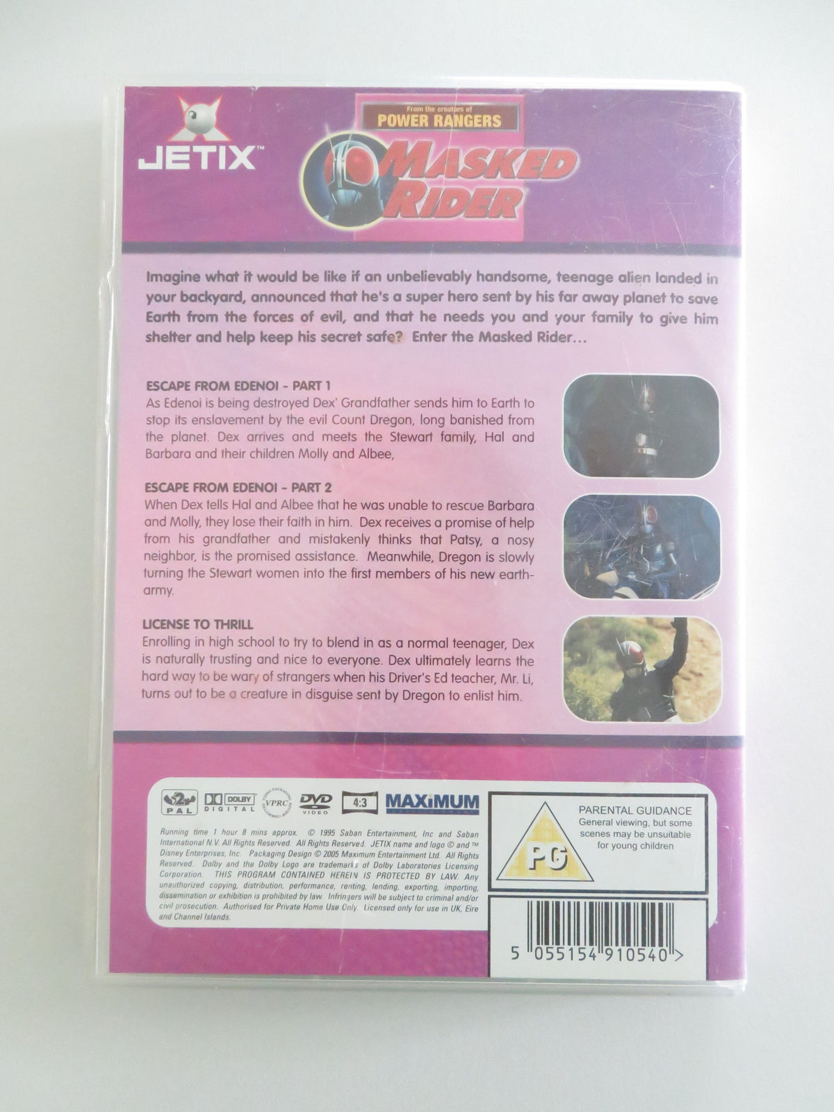 Masked Rider: Escape from Edenoi (DVD) Ted Jan Roberts 1995 Region 2