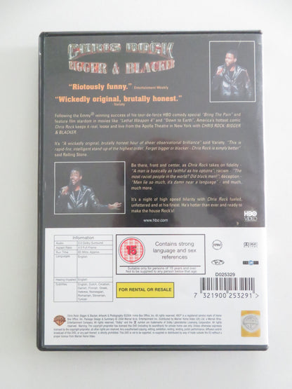 Chris Rock: Bigger & Blacker (DVD) Chris Rock Slick Rick 1999 Region 2