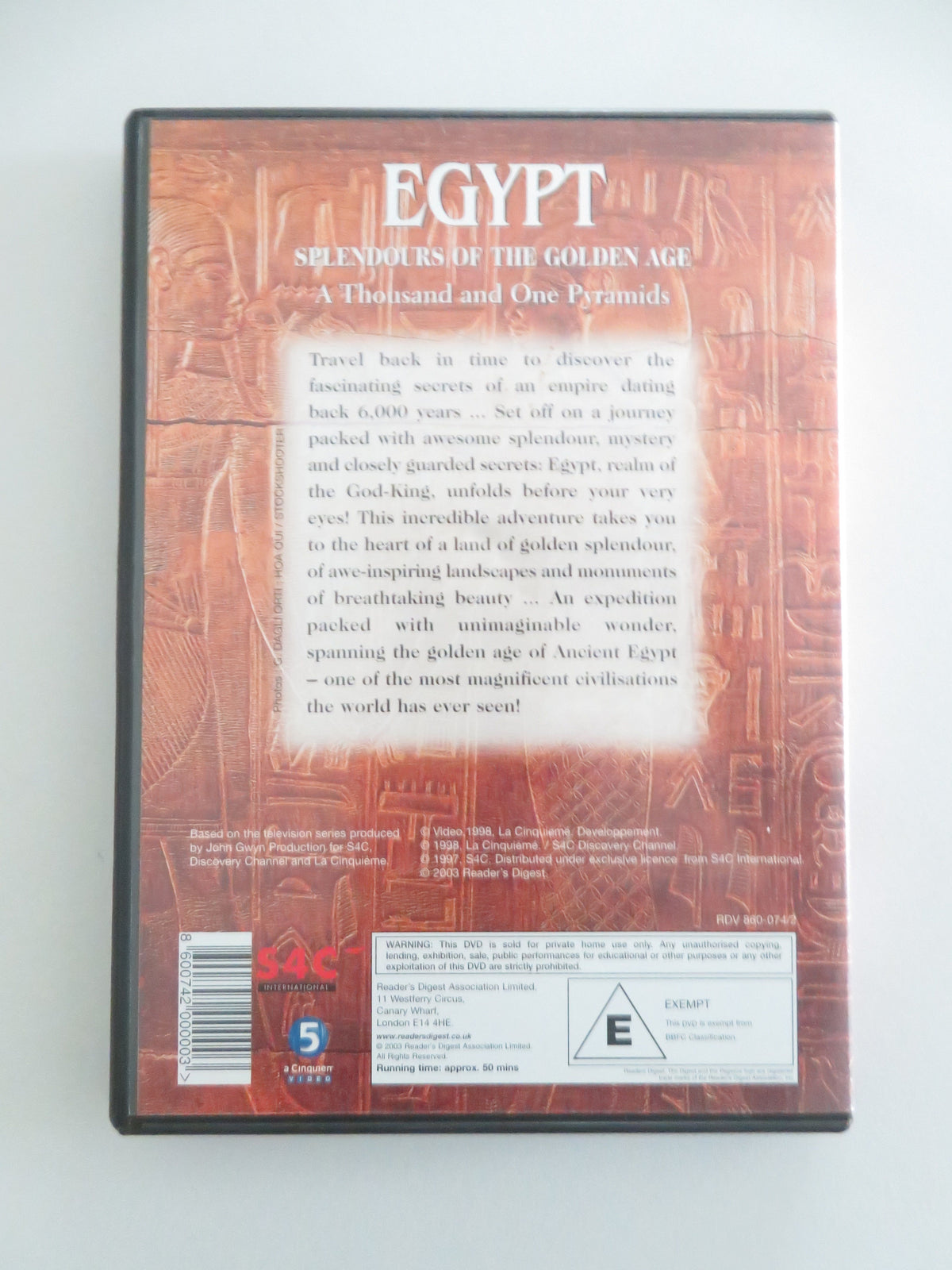 Egypt: A Thousand and One Pyramids (DVD) Reader's Digest 1998 Region 2