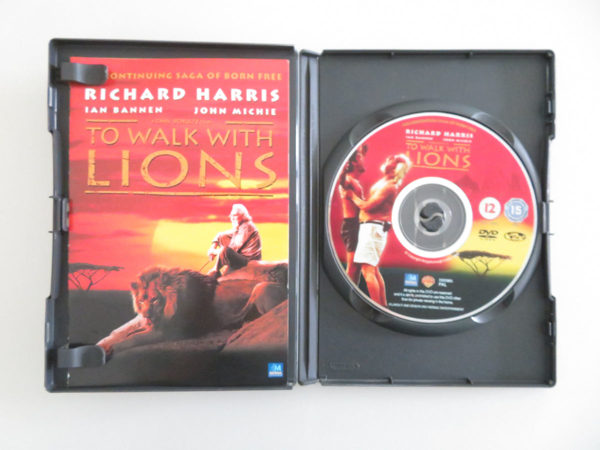 To Walk With Lions (DVD) Richard Harris Ian Bannen 1999 Region 2