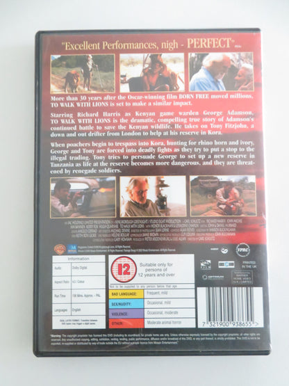 To Walk With Lions (DVD) Richard Harris Ian Bannen 1999 Region 2