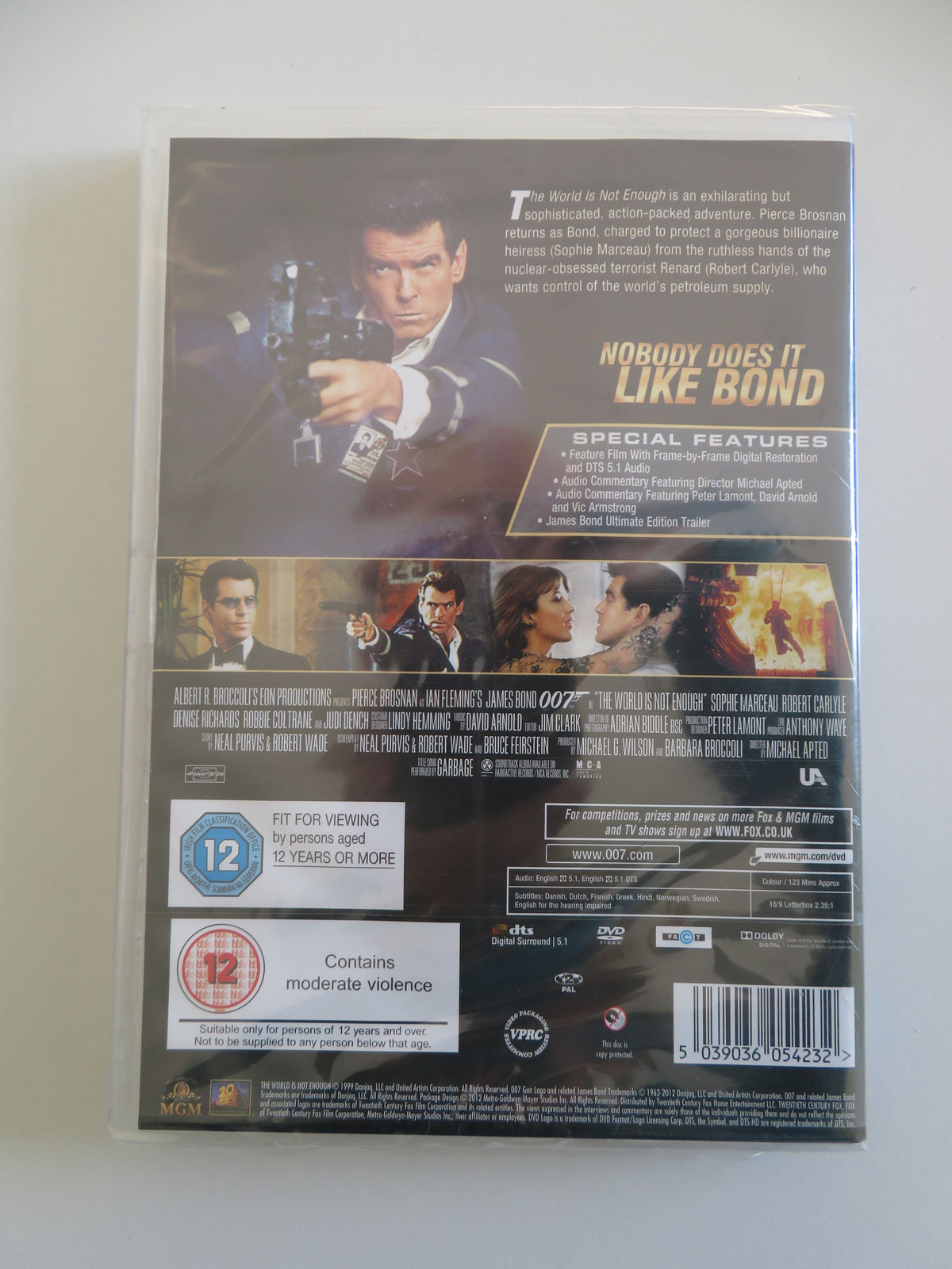 The World Is Not Enough - B (DVD) 007 James Bond Pierce Brosnan 1999 Region 2