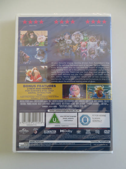 Sing 2 - Special Edition (DVD) Matthew McConaughey 2021 Region 2, 4, 5