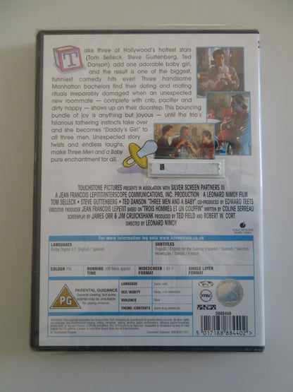 Three Men and a Baby (DVD) Tom Selleck Steve Guttenberg Ted Danson 1987 Region 2